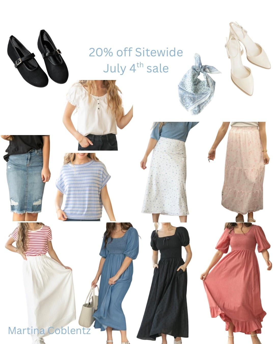 July 4th 20% off sitewide sale

•sale •july 4th •modest dress •skirt

#LTKootd #LTKSaleAlert #LTKMidsize