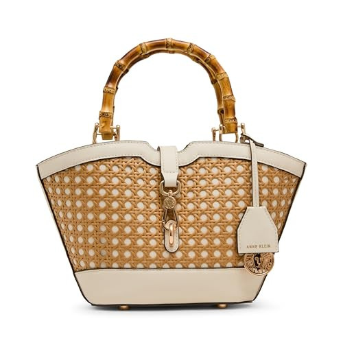 Anne Klein Women's Rounded Mini Caning Tote with Convertible Strap | Amazon (US)