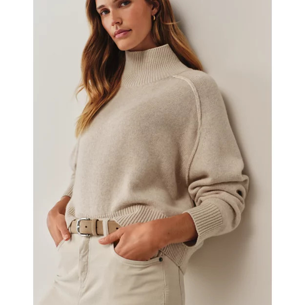 Funnel Neck Jumper with Cashmere | The White Company UK & ROW