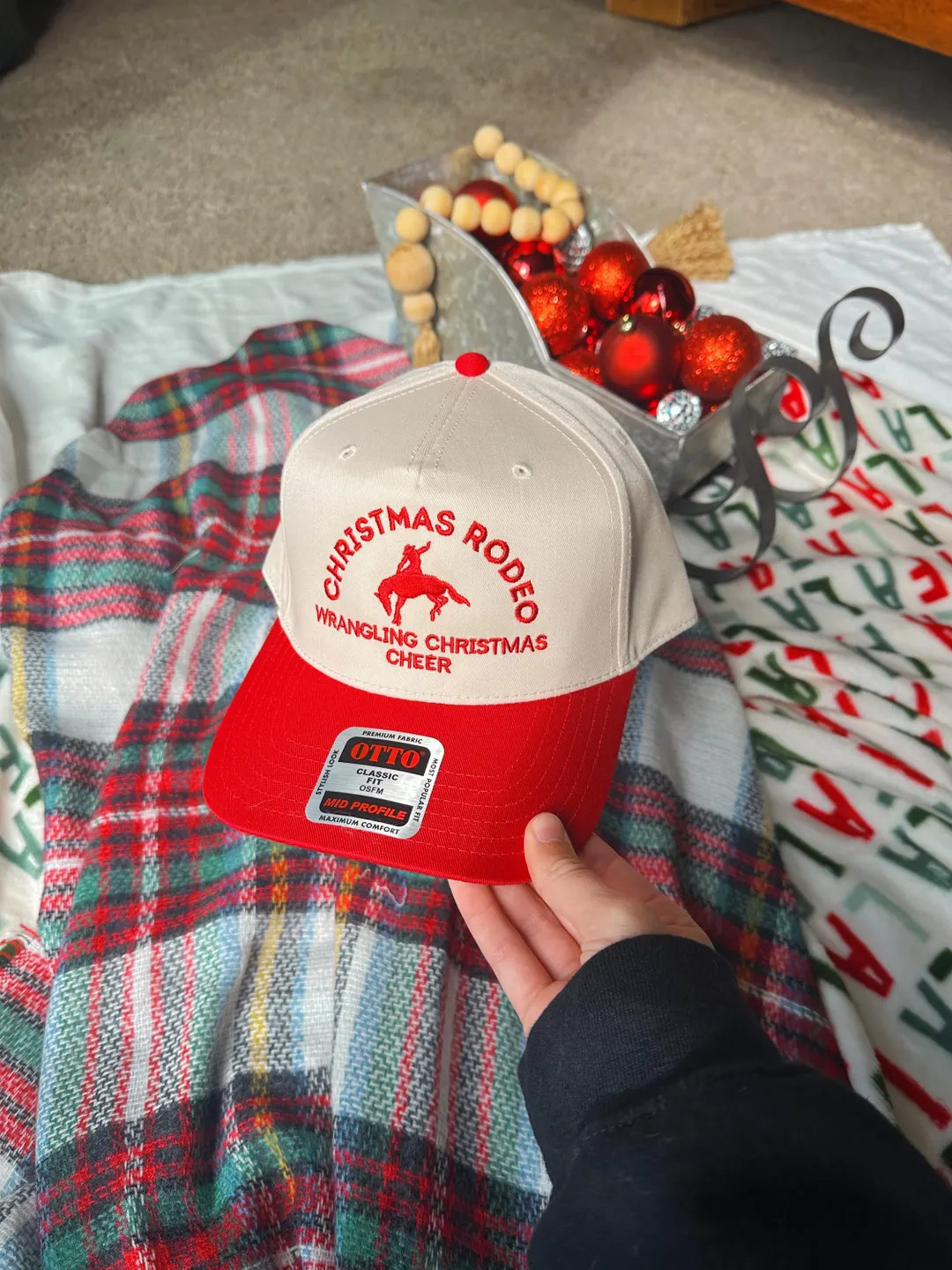 Christmas Rodeo Trucker Hat Retro Trucker Hat Holiday Hat Gift for Her Western Christmas Trucker ... | Etsy (US)