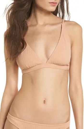 Women's Static Hermosa Bikini Top, Size X-Small - Beige | Nordstrom