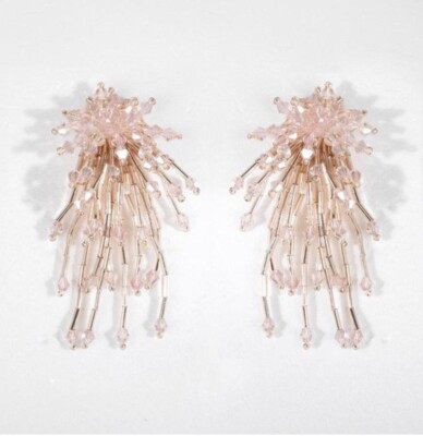 Statement Pink Beaded Tassels Earring | eBay | eBay US