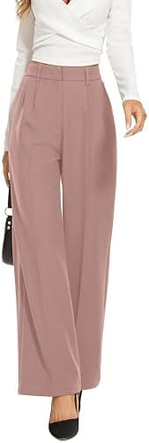 FUNYYZO Wide Leg Dress Pants for Women Work Slacks Business Casual Outfits | Office Dress Pants f... | Amazon (US)