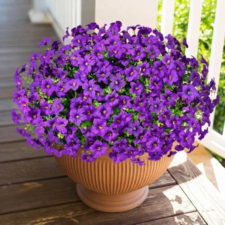 Waipfaru Artificial Flowers for Outdoors Fake Plants Outside Decoration, 12 Bundles UV Resistant Silk Morning Glory,Realistic Faux Flowers for Planter Porch Patio Yard Decor | Walmart (US)
