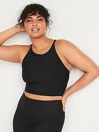 Light Support PowerSoft Longline Sports Bra for Women | Old Navy (US)