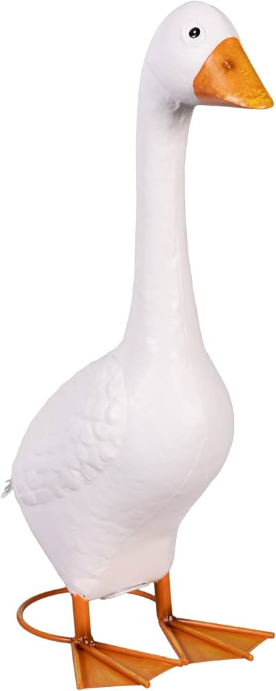 Evergreen 21" H Giddy the Goose Statue, Metal Porch Goose Indoor or Outdoor Decorative Figurine f... | Amazon (US)