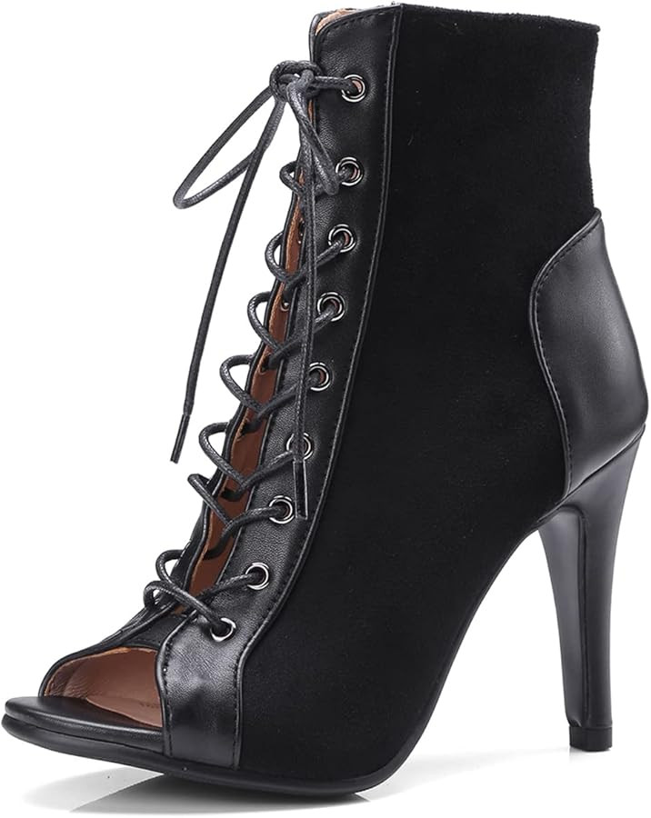 Roimaash 7/10CM Heels Women Burju Dance Shoes Lace up | Amazon (US)