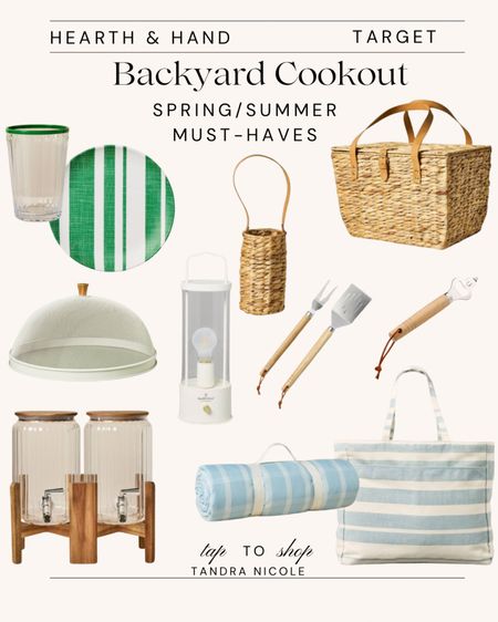 Prep your backyard patio for your next cookout with the new Hearth & Hand collection!

I’m swooning over their drink stand, picnic basket, BBQ utensils, food dome, picnic blanket, table wear, cups

#LTKhome #LTKxTarget #LTKSeasonal