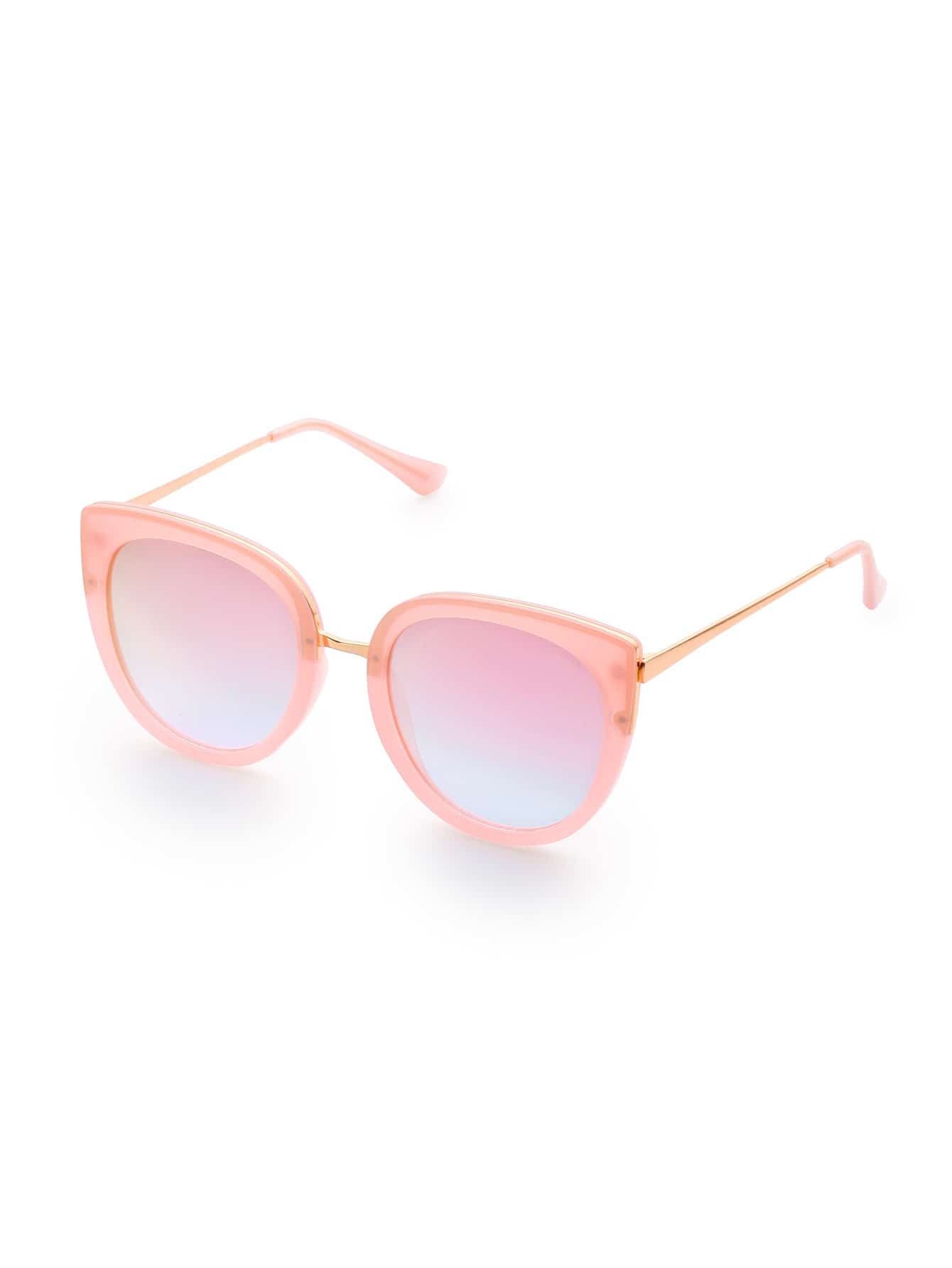 Pink Frame Cat Eye Sunglasses | ROMWE
