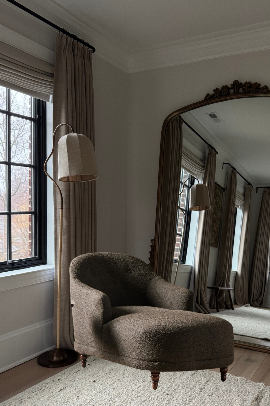 Chaise lounge option 1!

Roman shades: Flat Roman Shades / Heathered Linen/Oat
Curtains: Pinch Pleat / Grey/Beige

#LTKHome