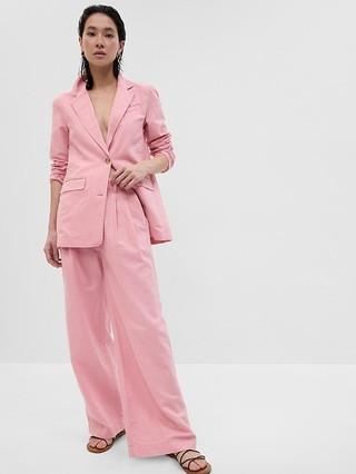 Linen-Cotton Pleated Pants | Gap (US)