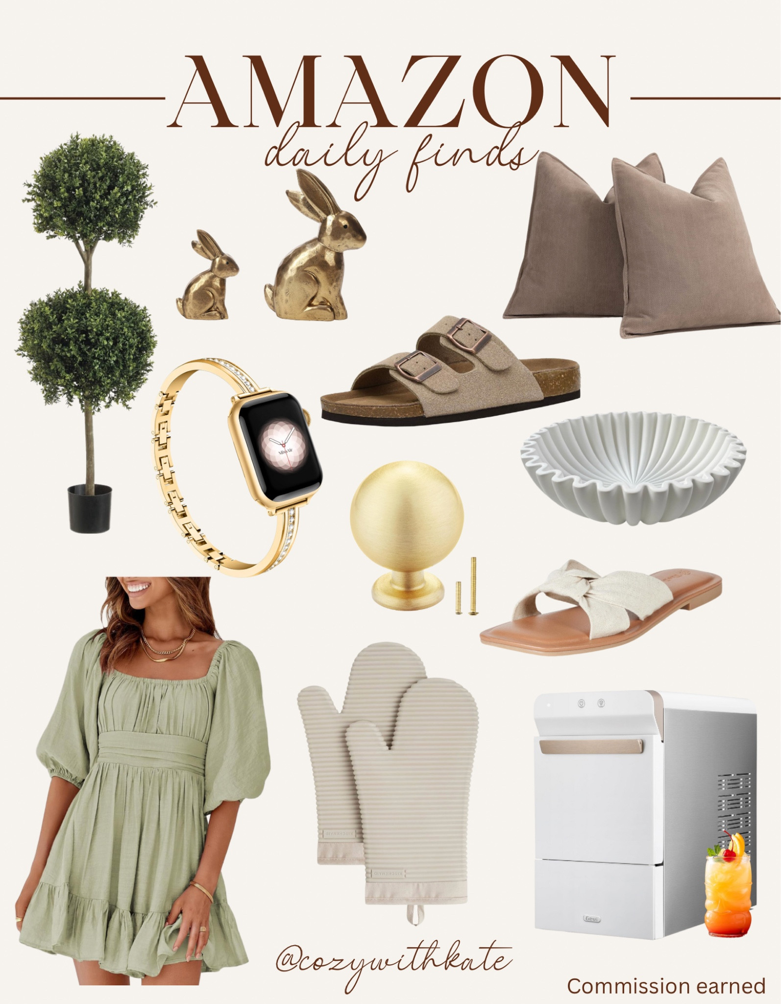 Amazon daily finds! 

Topiary | spring dress | gold knobs | ice maker | womens sandals | decorative bowl | Apple Watch band | bunny decor | pillow covers | 

#LTKhome #LTKfindsunder50 #LTKSpringSale
