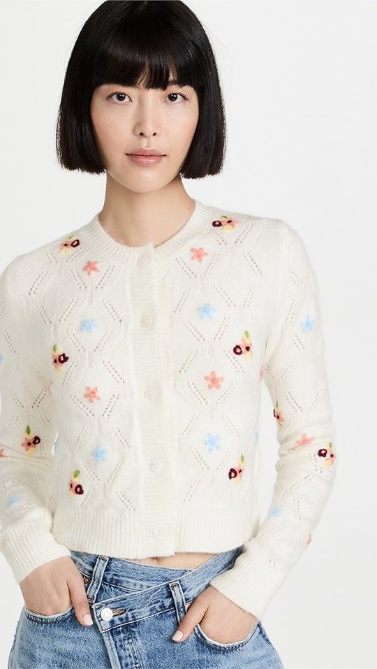 花卉刺绣系扣衫 | Shopbop