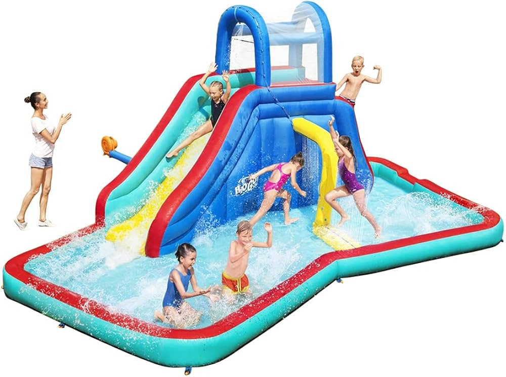 Bestway H2OGO! Waterfall Waves Mega Water Park | Inflatable Slide and Pool Fits Up to 6 Children | Amazon (US)