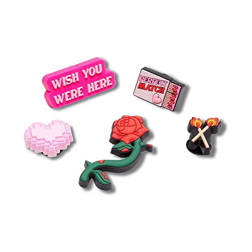 Crocs unisex adult Jibbitz 5-pack Holiday | Jibbitz Shoe Charms, Valentines Girly, Small US | Amazon (US)