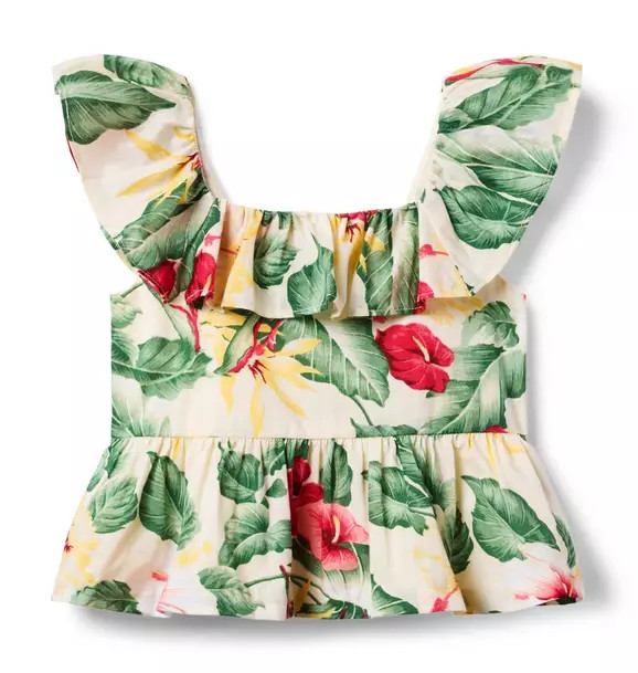 Tropical Floral Peplum Top | Janie and Jack
