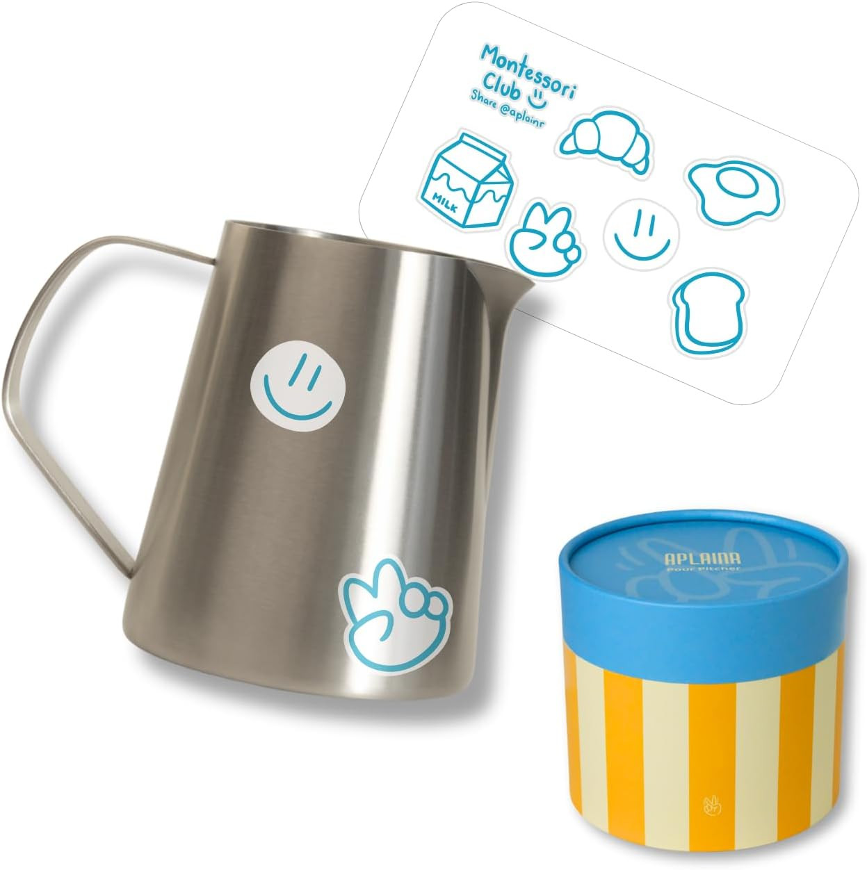 Montessori Pitcher for Toddlers & Kids, Mini Stainless Steel Pitcher for Children, Small Milk & W... | Amazon (US)