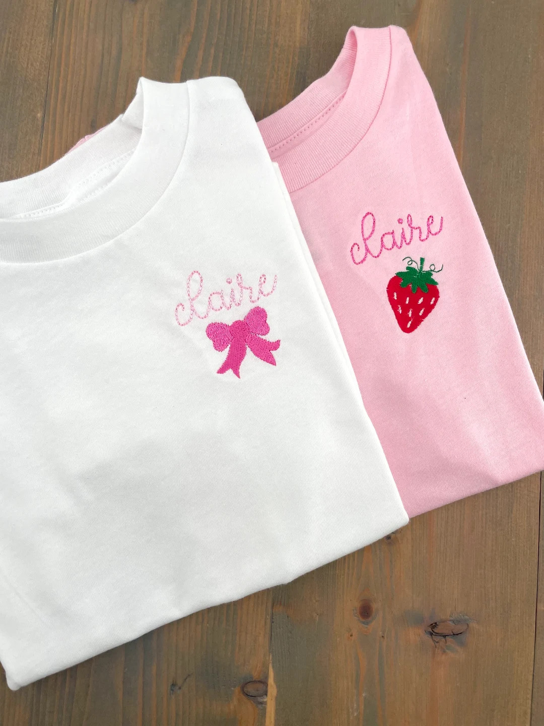 Girls Embroidered Shirt, Kids Name Tshirt, Personalized Girl Shirt, Toddler Monogrammed Tee, Yout... | Etsy (US)