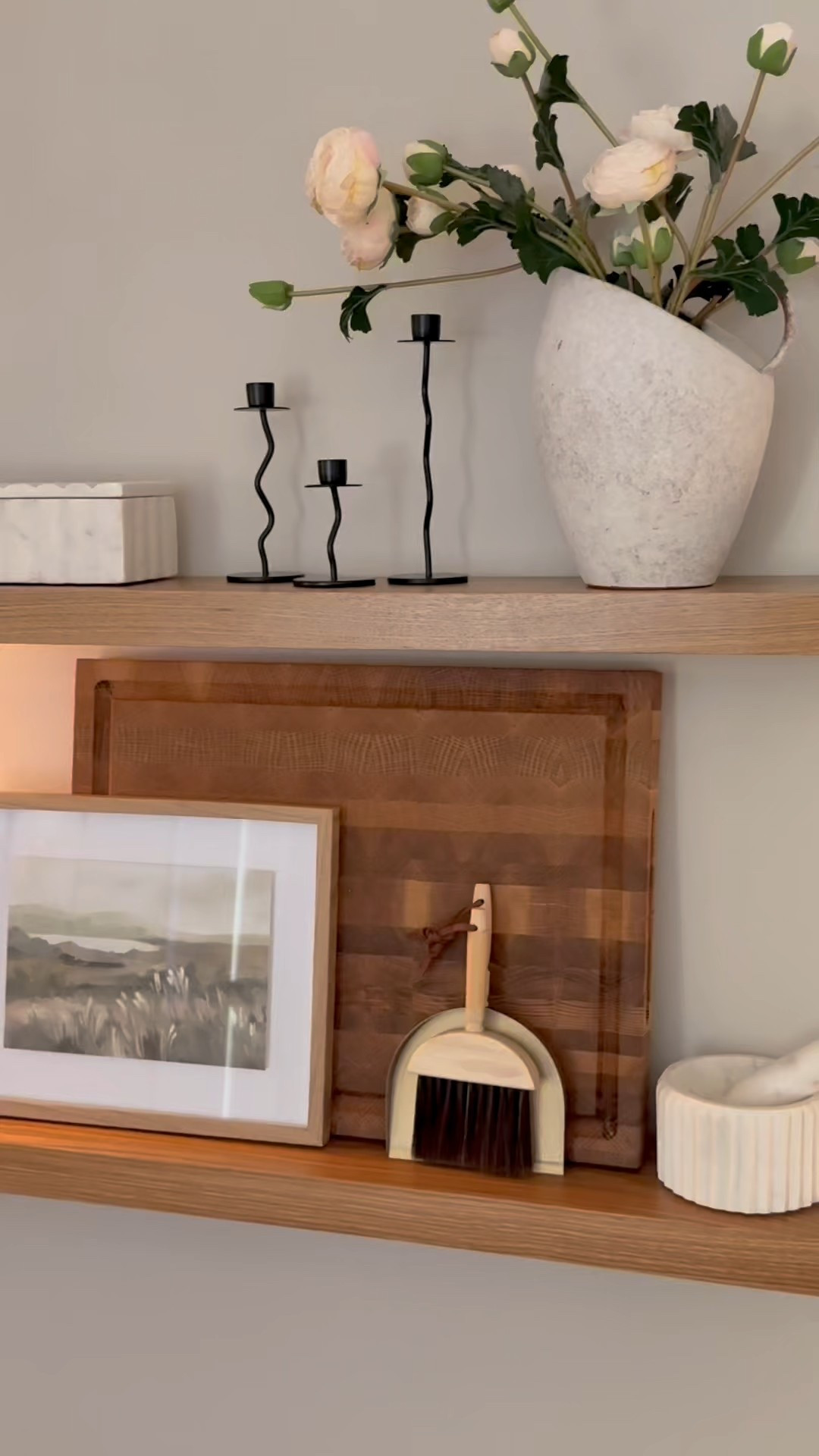 New custom made shelves and cutting board from @urbandi hands down impressed with high quality material and craftsmanship!! 

#LTKHome