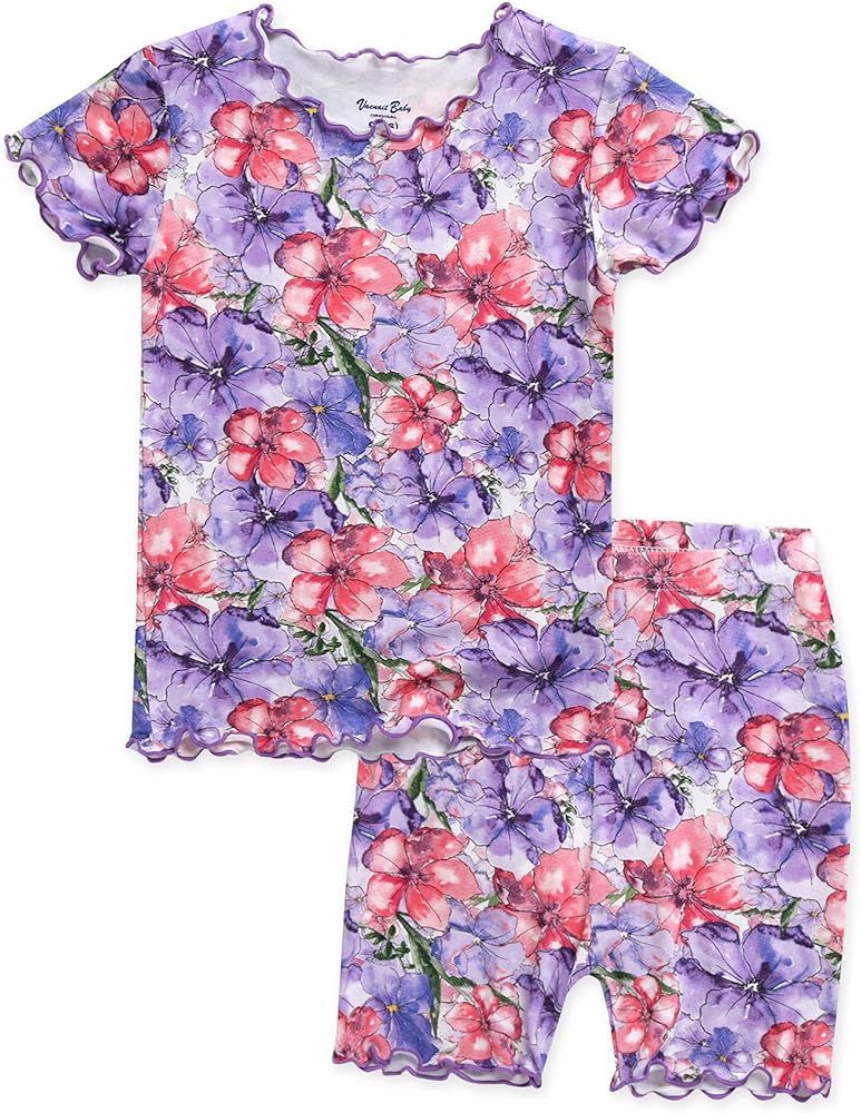 VAENAIT BABY Toddler Kids Girls Boys Sleepwear Pajamas Short Soft Shirring Cool Summer Viscose Pj... | Amazon (US)