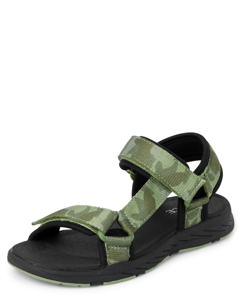 Boys Camo Webbed Sandals - olive | The Children's Place