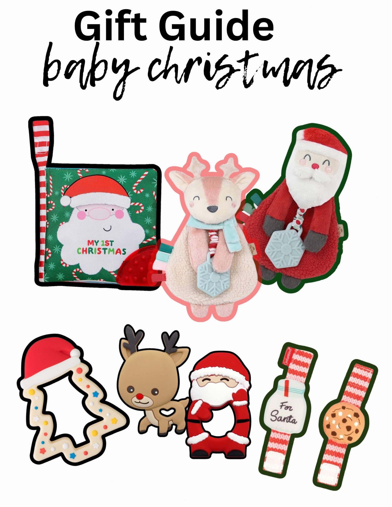 Baby Girl Christmas
Gifts
Stocking Stuffers
Registry
Christmas baby
Holiday
Santa
Teether
Rattle 
Taggie 
Books
Reindeer
Cookies
Milk
First Christmas 

#LTKGiftGuide #LTKbaby #LTKHoliday