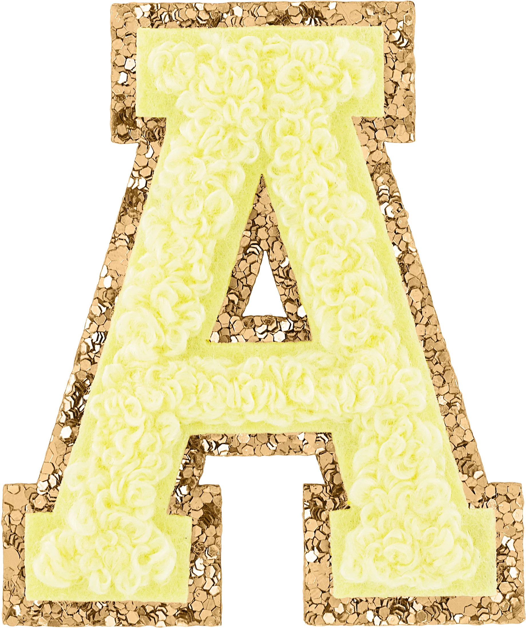 Banana Glitter Varsity Letter Patches | Stoney Clover Lane Patches | Stoney Clover Lane