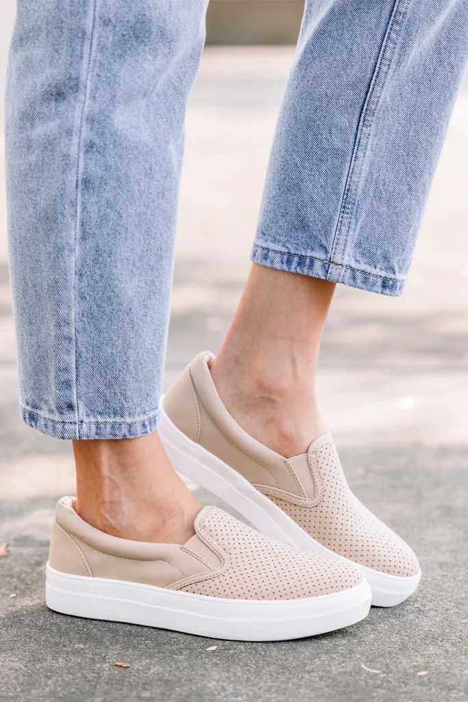 Always Here For Fun Natural Brown Platform Sneakers | The Mint Julep Boutique