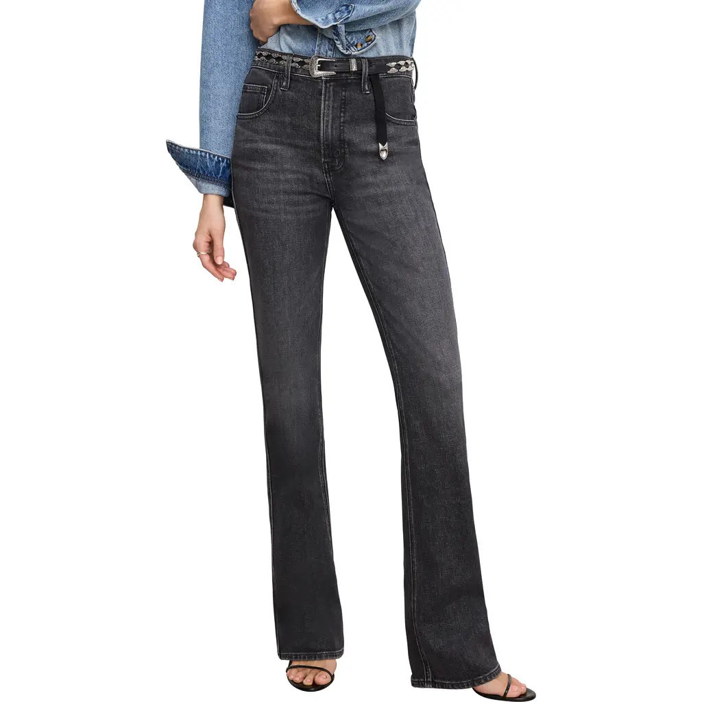 Good American Good Standard Bootcut Jeans in Black354 at Nordstrom, Size 12 | Nordstrom