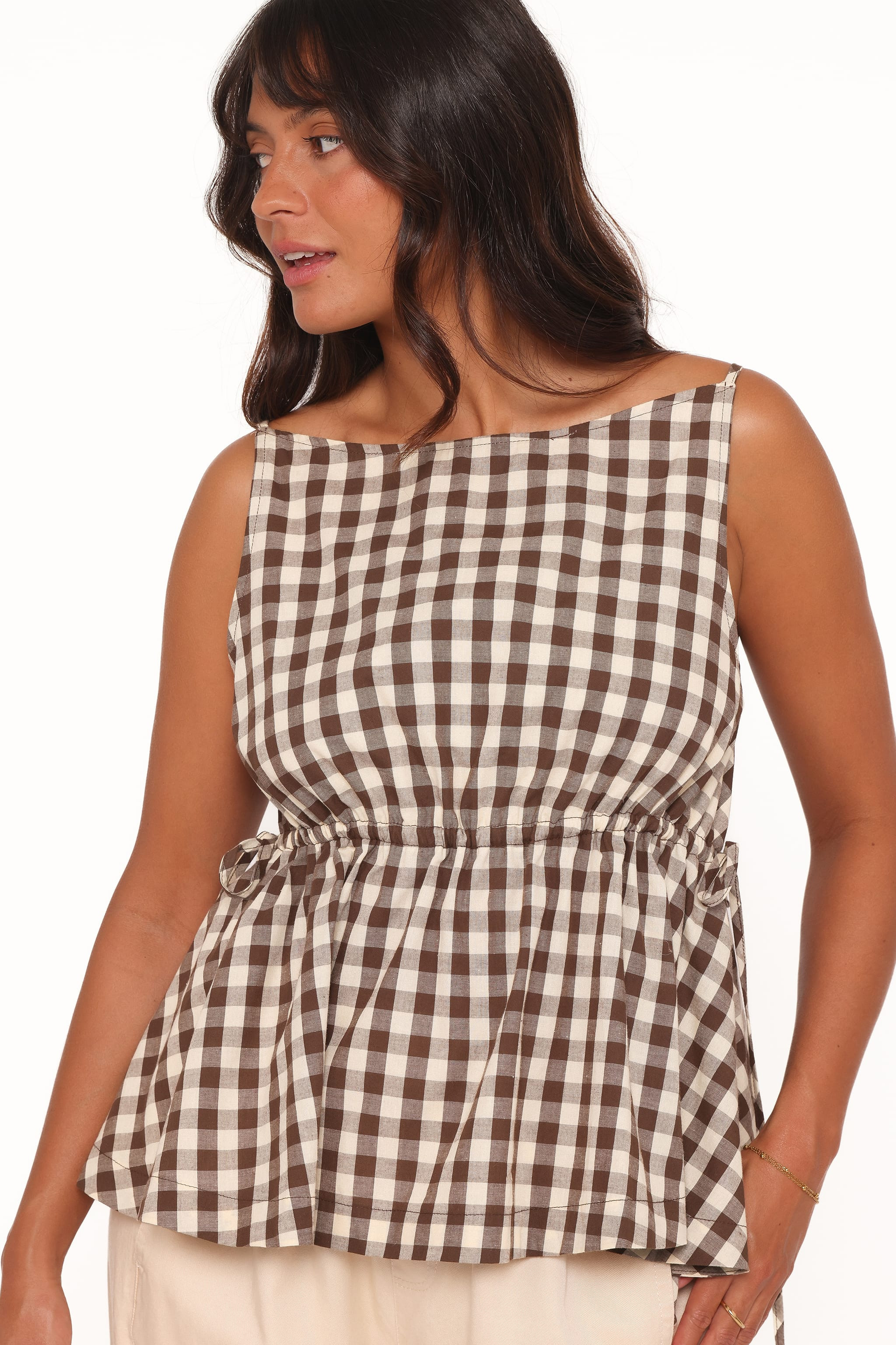 Rory Top - Brown Gingham | Petal & Pup (US)