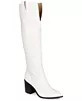Journee Collection Women's Therese Block Heel Knee High Dress Boots - Bone | Macy's
