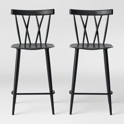 Set of 2 Becket Metal X Back Counter Stool - Project 62™ | Target