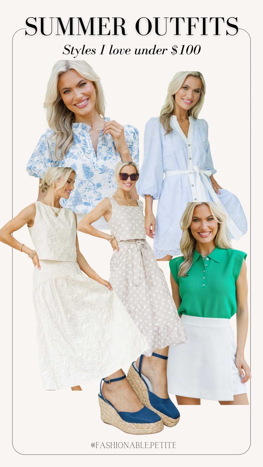 Summer outfits under $100 from Shop the Mint! I love the tennis skort that also comes in pink and the navy espadrilles to pair with shorts or a dress! 

Summer outfit, summer dresses, skort, espadrilles, summer sets, summer tops 

#LTKFindsUnder100