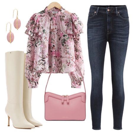 Pretty in pink 💕 This under $130 floral blouse is selling fast, so RUN. 

#tssedited #ootd #outfitinspo #valentines