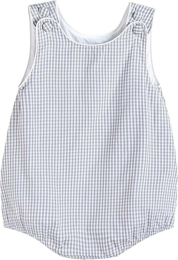 Baby & Toddler Boys and Girls Seersucker or Gingham One-Piece Bubble Romper | Amazon (US)