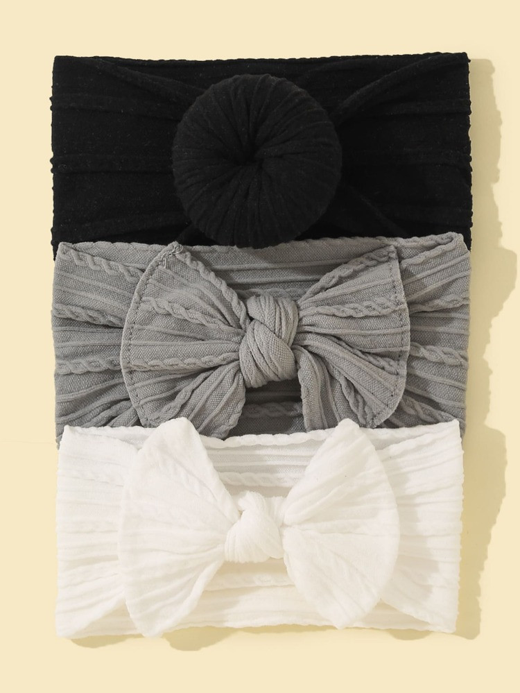 3pcs Baby Solid Headband | SHEIN
