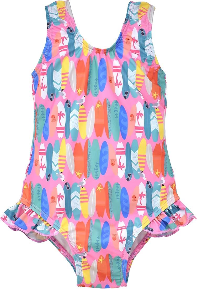 Flap Happy Girls' UPF 50+ Delaney Hip Ruffle Swimsuit | Amazon (US)