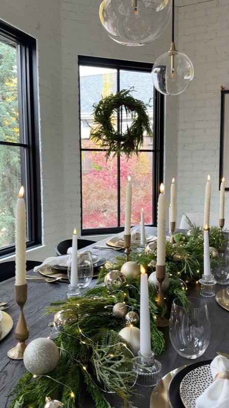 Holiday Tablescape Inspo.  I love dressing a table with greenery, lights and sparkle! ☺️. This is perfect for the holiday season!  The one piece centerpiece is SOLD OUT but 2 of the mixed cedar/pine garlands will give the same look! 


Christmas party, NYE, garland, wreath

#LTKHoliday #LTKVideo #LTKstyletip