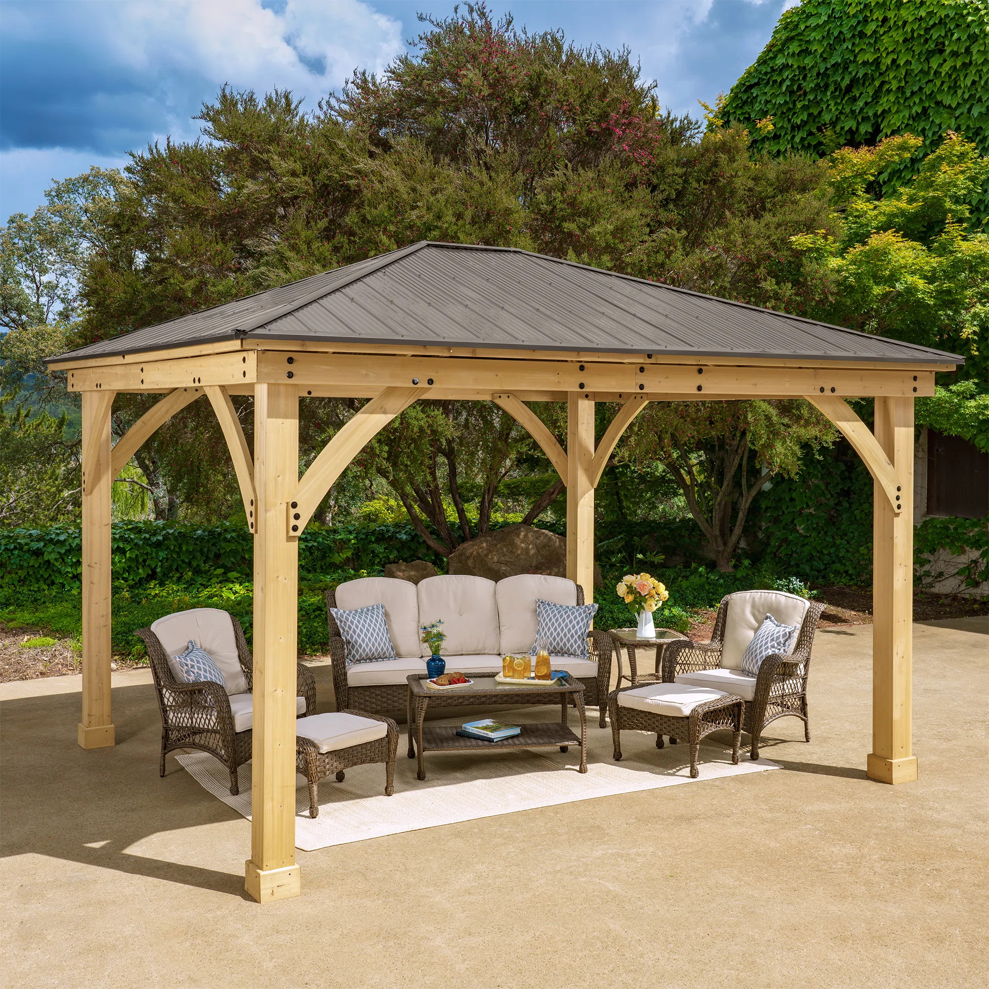 12 ft. x 14 ft. Meridian Gazebo | Wayfair North America