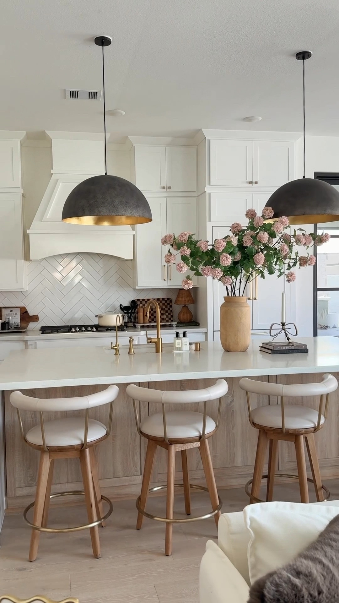 Our new counter stools in pearl in counter depth 