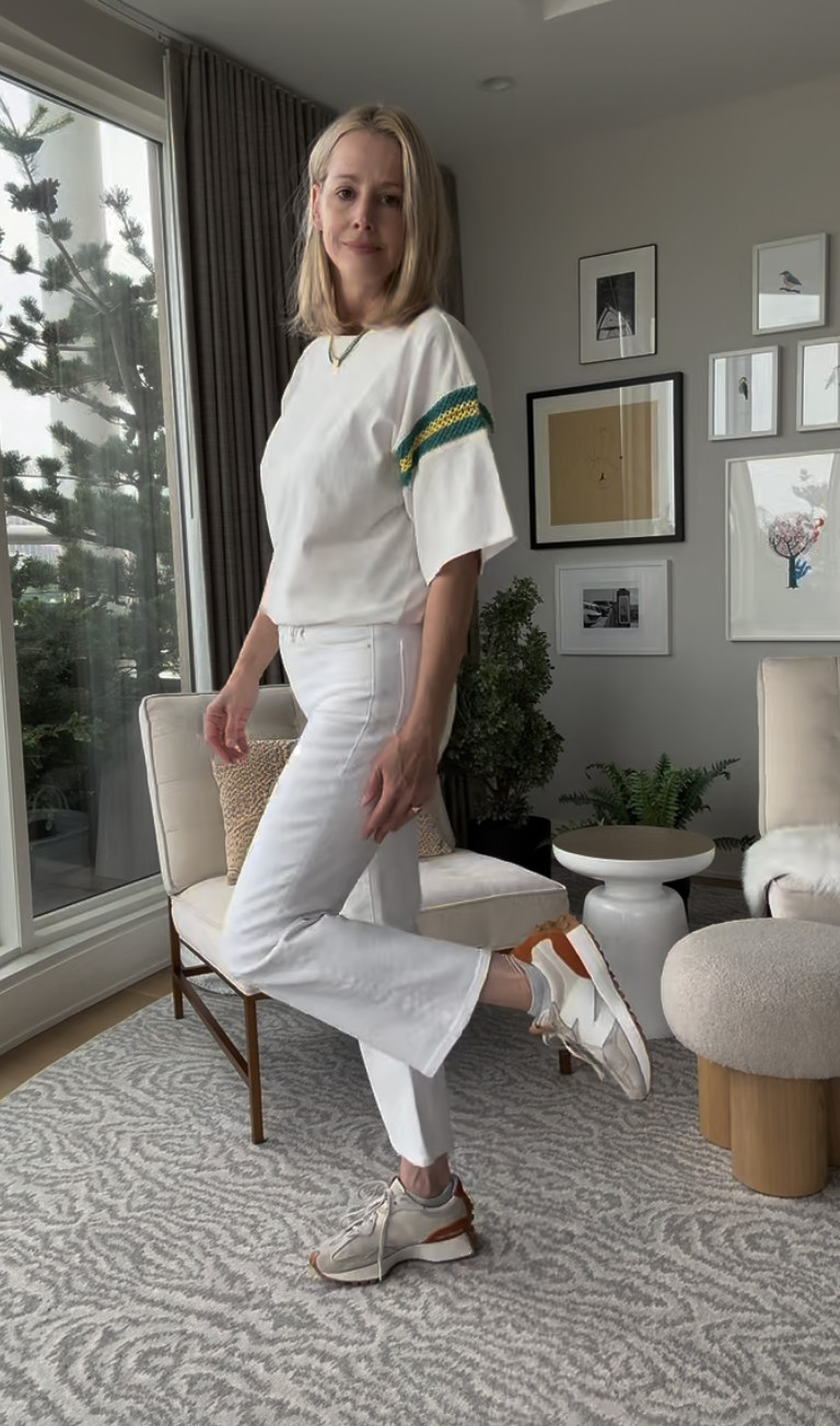 Got this @Mother football tee on a whim not really knowing what I would wear it with. Lo and behold, I found multiple things in my closet that went with it. Love a surprise winner 🏅 

 #LTKSummerEdit #LTKGiftGuide #LTKSeasonal