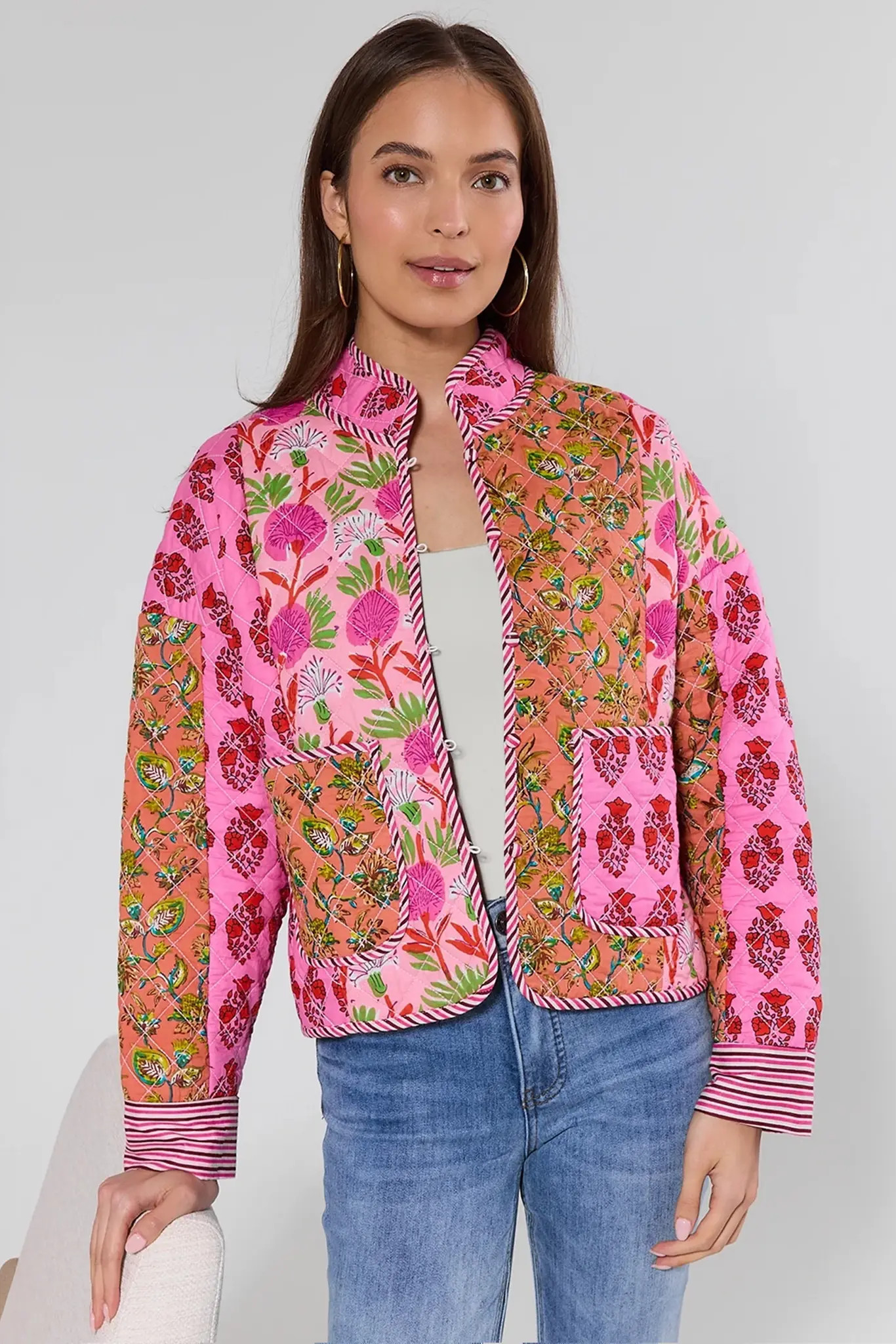 Susie Quilted Floral Jacket | Avara