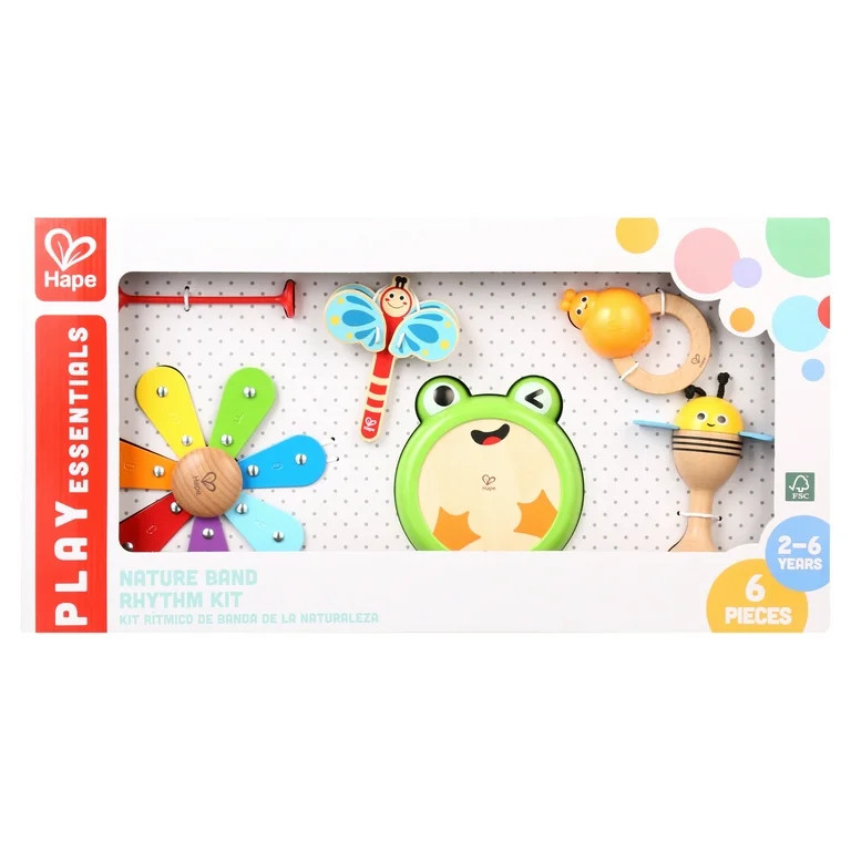 Hape Nature Band Rhythm Set, 5 Piece, for Toddlers Ages 10 Months | Walmart (US)