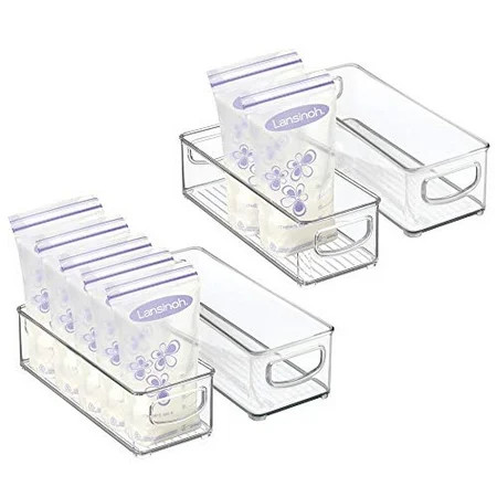 mDesign Baby Food Kitchen Refrigerator Cabinet or Pantry Storage Organizer Bin with Handles for Brea | Walmart (US)