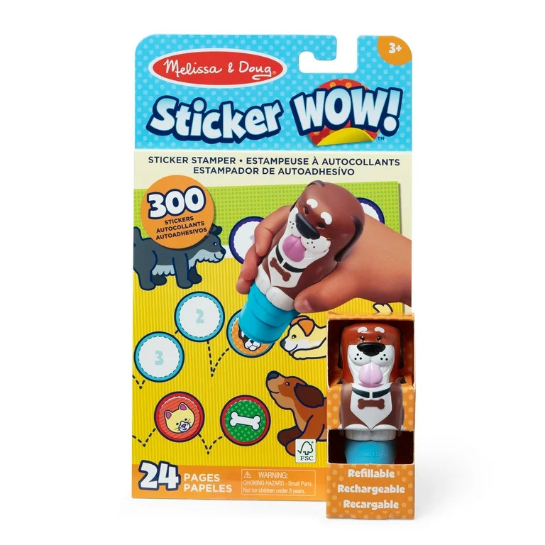 Melissa & Doug Sticker WOW!™ 24-Page Activity Pad and Sticker Stamper, 300 Stickers, Arts and C... | Walmart (US)
