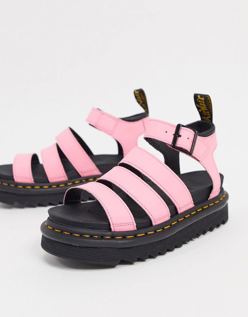 Dr Martens Blaire sandals in pink | ASOS (Global)