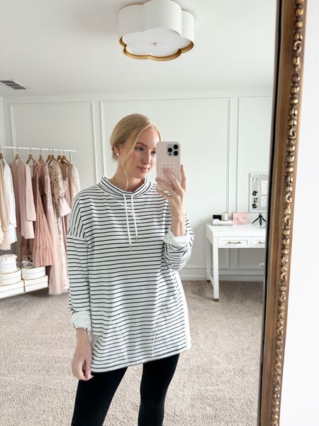 New arrivals from Walmart! I love this striped cowl neck turtleneck paired with leggings for a casual spring look  

#LTKfindsunder100 #LTKstyletip #LTKSeasonal
