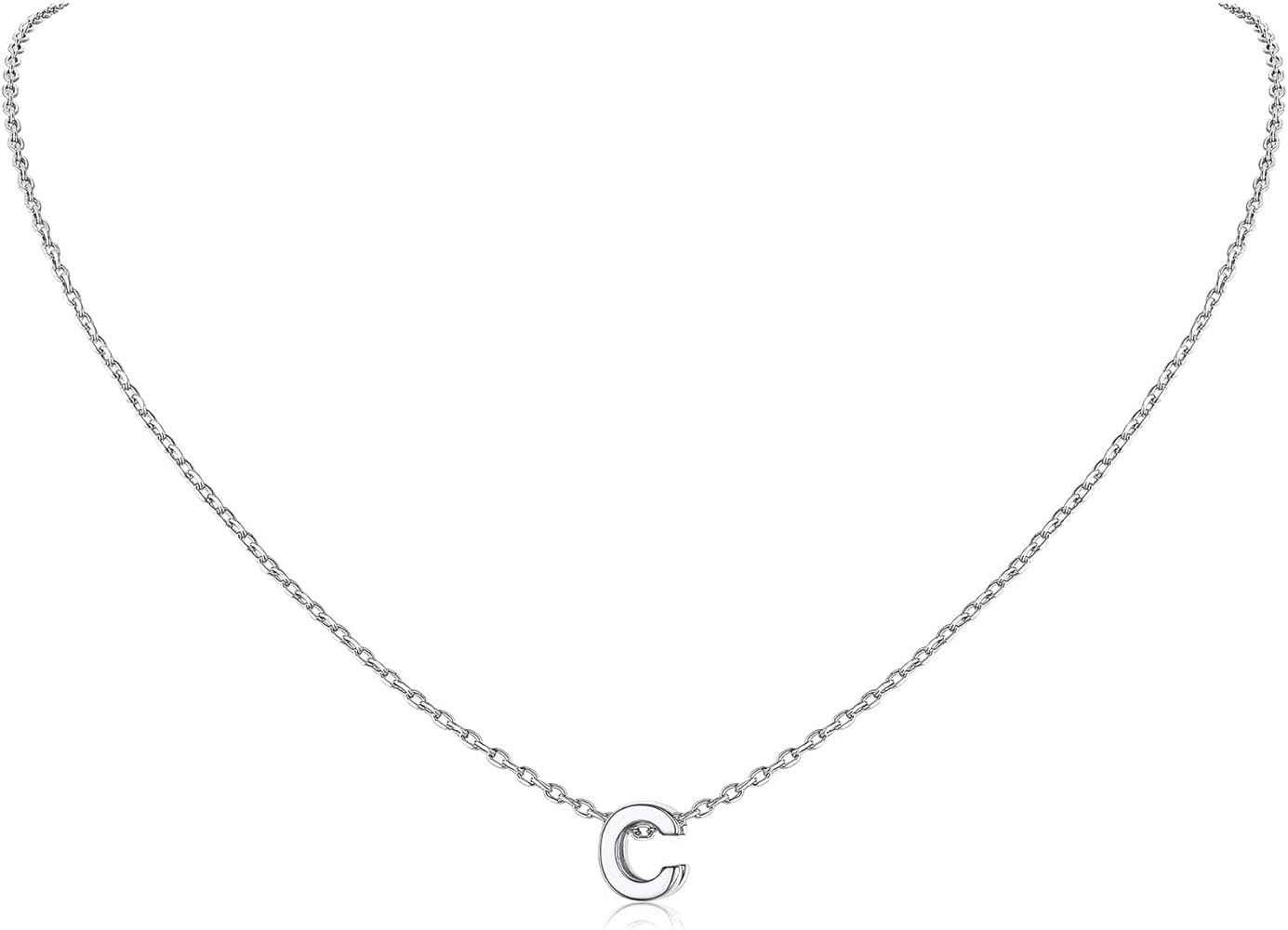 ChicSilver 925 Sterling Silver Initial Necklace for Women Dainty Letter Jewelry Personalized Gift... | Amazon (US)