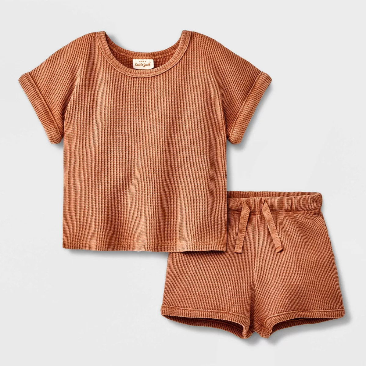 Baby Solid Top & Bottom Set - Cat & Jack™ Orange Newborn | Target