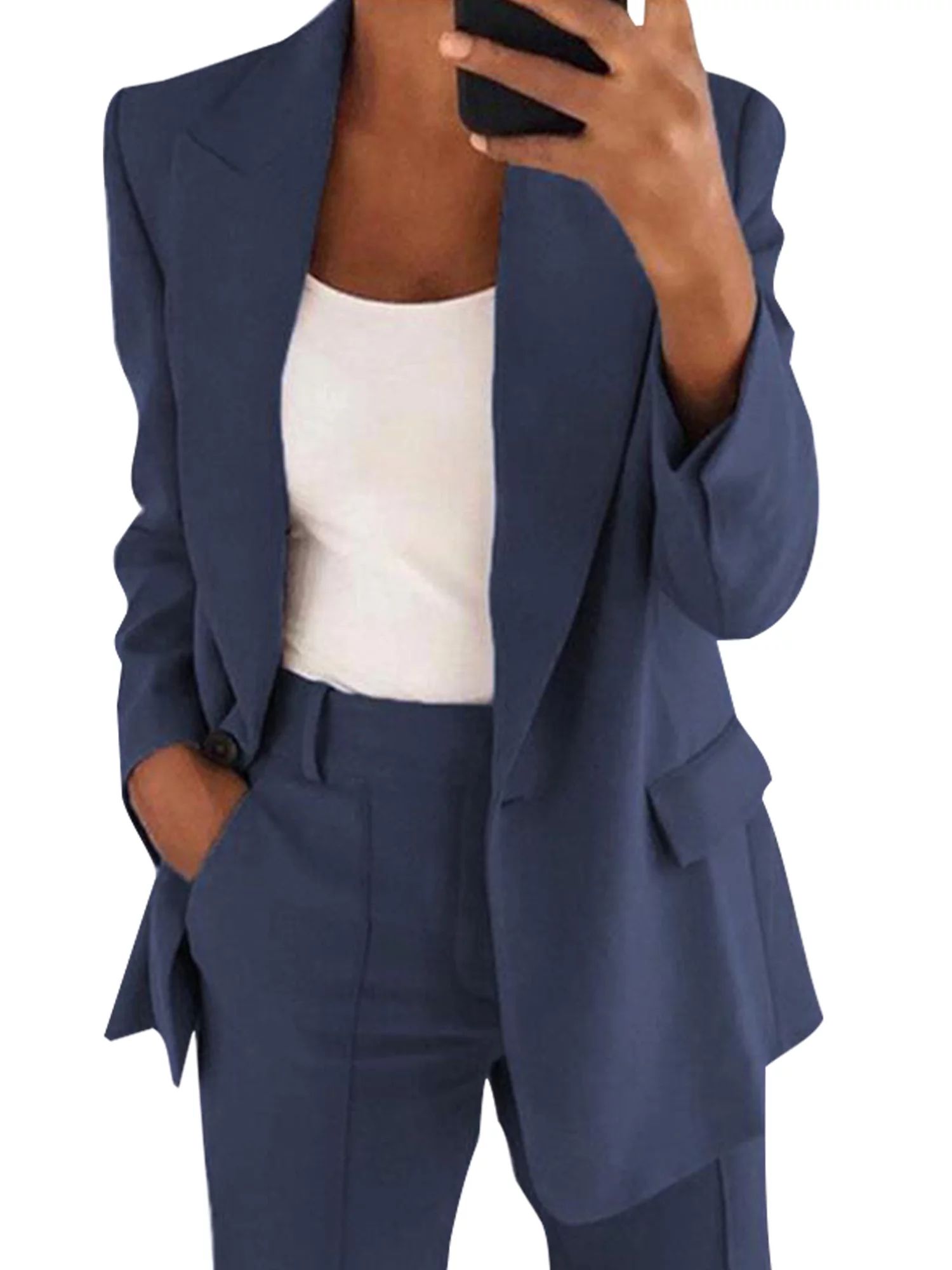 UKAP Womens Casual Long Sleeves Open Front Basic Solid Formal Blazer Jacket Coat Outwear S-5XL fo... | Walmart (US)